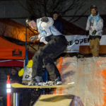 26 - Evan, takes to the air at the Downtown Rail Jam Dec. 19th. Evan took 1st place. (Photo by Mikko Wilson/KTOO)