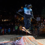 33 - Noah, spins off the jump at the Downtown Rail Jam Dec. 19th. (Photo by Mikko Wilson/KTOO)