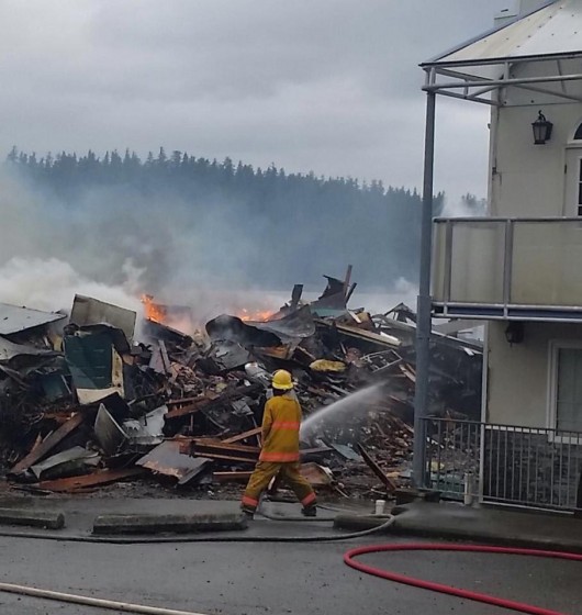 Ruth Ann's in Craig, Alaska burned down early Thursday morning. (Photo by Tamara Buoy)