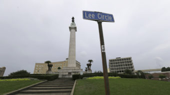 The Robert E. Lee Monument in Lee Circle in New Orleans, shown on Sept. 2, is one of four prominent Confederate monuments the City Council has voted to remove. Gerald Herbert/AP