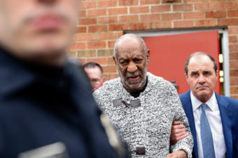 Bill Cosby arrives Wednesday at the Courthouse in Elkins Park, Pa., to face charges of aggravated indecent assault. Cosby was arraigned over an incident from 2004 -- the first criminal charge filed against the actor after dozens of women claimed abuse. Kena Betancur/AFP/Getty Images