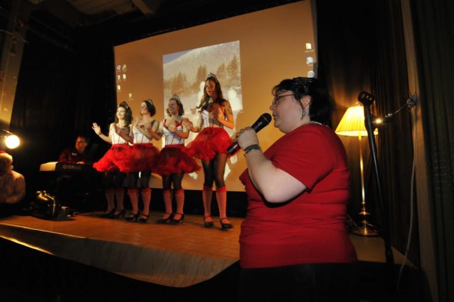 Colette Costa emcees with her Dancing Girls during last year's Christmas Bazaar Extravaganza. (Photo Courtesy of Colette Costa)