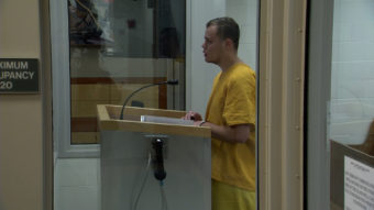 Aaron Fedolfi in Anchorage Jail Court. (Photo courtesy of KTVA 11 News)