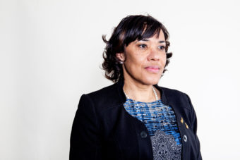 Karen Weaver was elected mayor of Flint, Mich., after promising to address the city's water-contamination issues. Ariel Zambelich/NPR