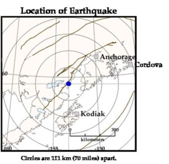 Earthquake map 1/24/2016