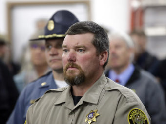 Harney County Sheriff David Ward called for an end to the standoff, saying there "doesn't have to be bloodshed" in the community. Rick Bowmer/AP