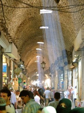 Souk al-Medina, pictured in 2007, is a large covered market in Aleppo, Syria that has history back to the 14th century. Flickr user Alex Keshavjee/Flickr.com