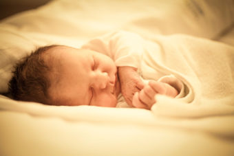 Sleeping newborn infant. (Creative Commons photo by russavia)