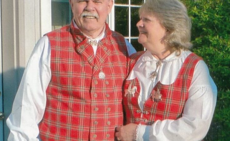 Al and Sally Dwyer in traditional Norwegian clothing. (KFSK photo courtesy of the Dwyers)