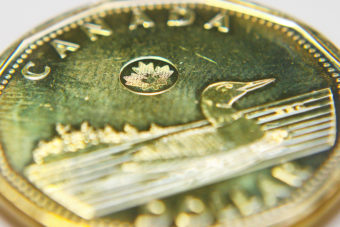 Canadian dollar loonie