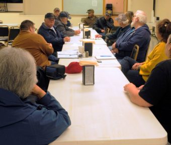 Haines-area veterans meet at Lynn Canal American Legion Post 2. (Photo by Jillian Rogers/KHNS)