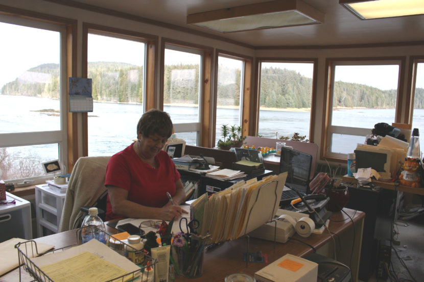 Owner Sue Thompson is proud to say the Angoon Trading Post didn't raise their prices during the ferry drought. The grocery store has has been in her husband's family since the 1980s. (Photo by Elizabeth Jenkins/KTOO) 