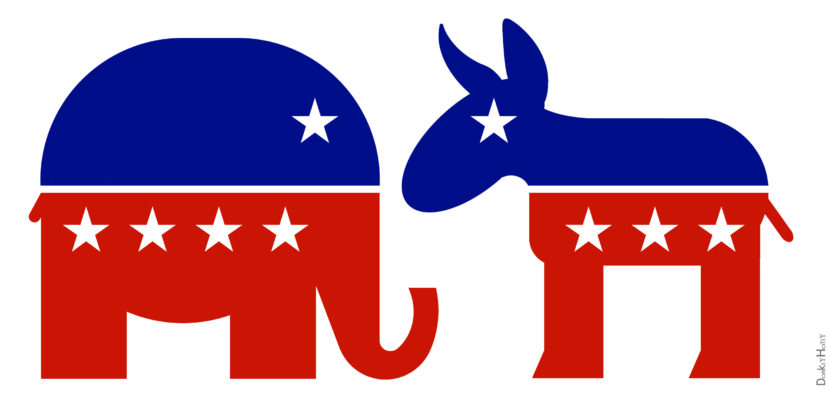 Republican elephant Democratic Donkey