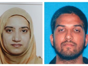 Tashfeen Malik (left) and Syed Farook died in a gunbattle with police after the couple attacked a gathering of Farook's colleagues, killing 14. AP