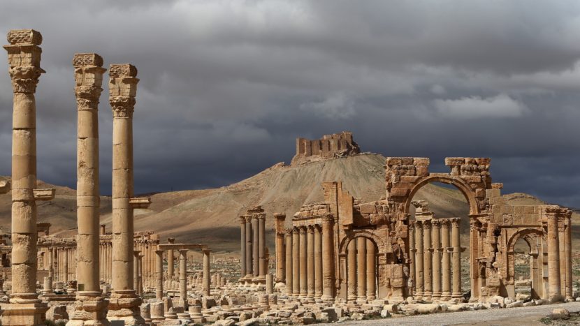 A photo from 2014 shows ancient ruins of Palmyra that date back 1,800 years. Much of it has now been destroyed by ISIS. Joseph Eid/AFP/Getty Images