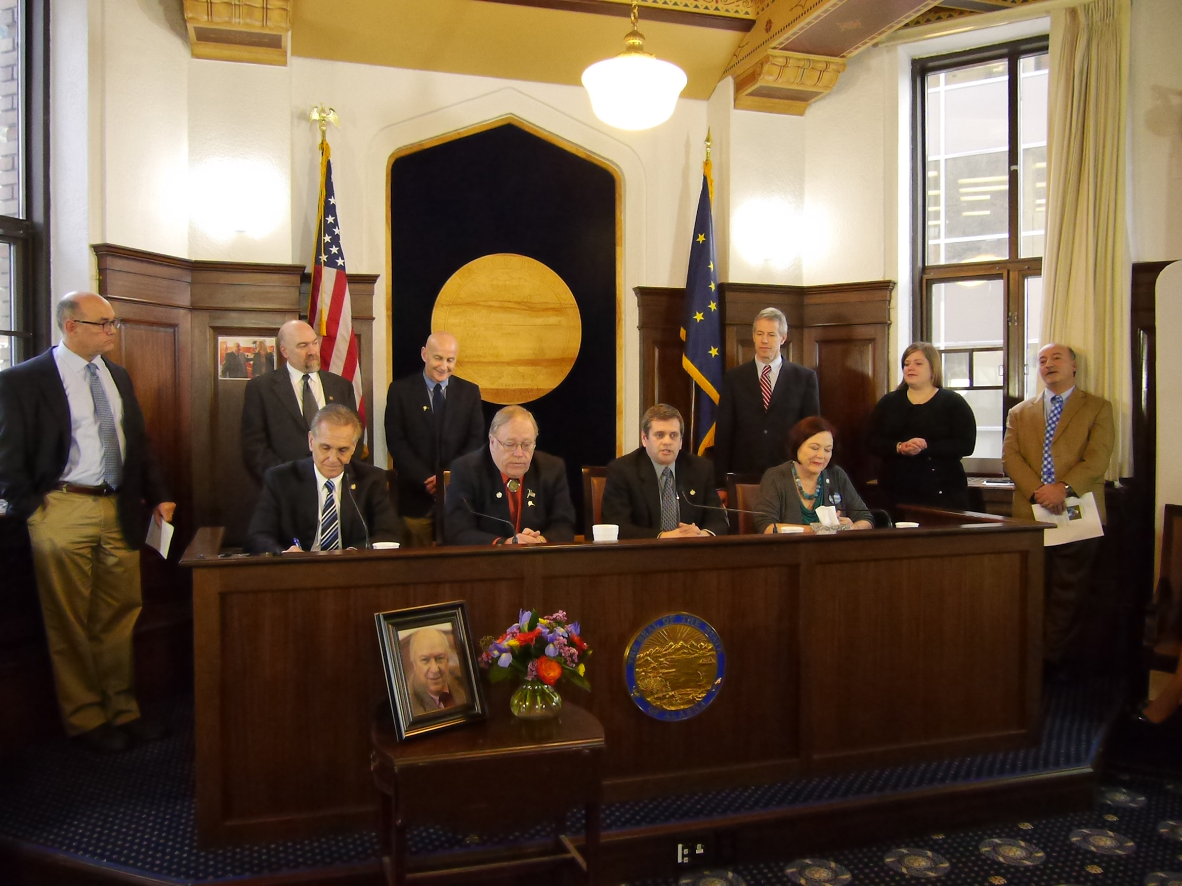 Alaska legislators at Rep. Max Gruenberg remembrance