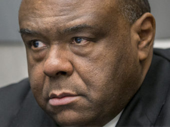 Millionaire Congolese businessman Jean-Pierre Bemba was convicted of war crimes and crimes against humanity by the International Criminal Court in The Hague, Netherlands, on Monday. Jerry Lampen/AP