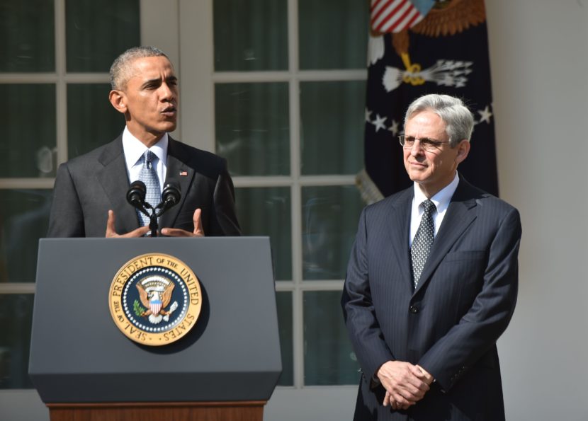President Obama introduces Merrick Garland as his Supreme Court nominee Wednesday at the White House. Garland, 63, is currently chief judge of the U.S. Court of Appeals for the District of Columbia Circuit. Nicholas Kamm/AFP/Getty Images