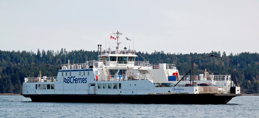 The British Columbia ferry Quinitsa is one ship in a fleet of 35 vessels linking 47 coastal communities. (Photo by Scott Arkell/BC Ferries)