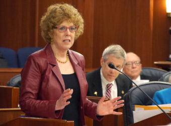 Rep. Gabrielle LeDoux, R-Anchorage, wraps up debate on House Bil