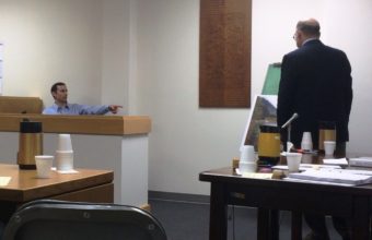Reuben Loewen testifying Monday. (Photo by Jillian Rogers/KHNS)
