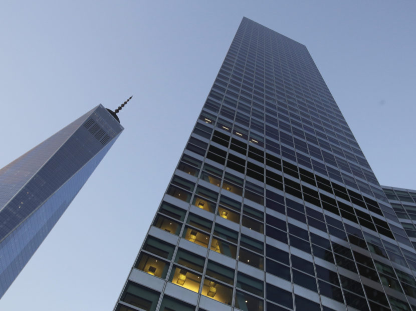 The Lower Manhattan headquarters of Goldman Sachs, which has agreed to a $5 billion settlement with the Justice Department over the sale of mortgage-backed securities. Mark Lennihan/AP