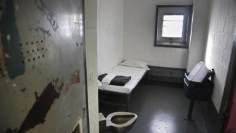 A solitary confinement cell at New York City's Rikers Island jail. Bebeto Matthews/AP