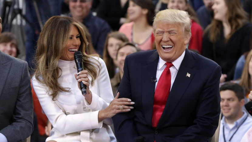 Donald Trump and his wife, Melania Trump, appearing on the Today Show Thursday morning. Richard Drew/AP
