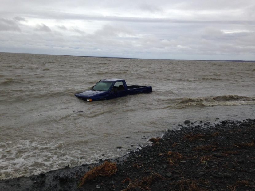 High tide Kanakanak Beach Dillingham, May 10 2016