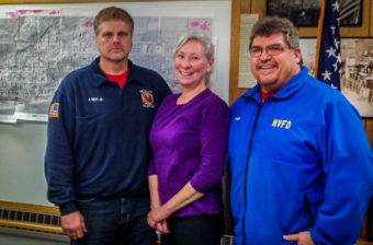 Denise Michels (center) at a Nome City Council Meeting in 2014. (Photo by Matthew F. Smith/KNOM)
