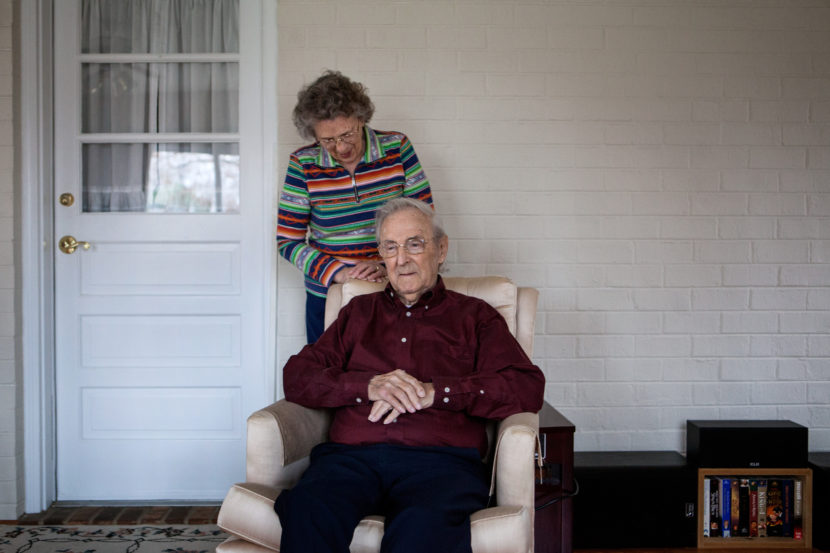 Cavell and his wife, Hilda Cavell, at their home in January 2015. (Photo by Ariel Zambelich/NPR)