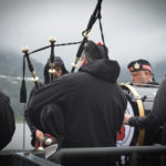 The City of Juneau Pipe Band played throughout the Blessing of the Fleet ceremony at the Alaska Commercial Fishermen's Memorial in Juneau May 7, 2016. (Photo by Jennifer Canfield/KTOO)