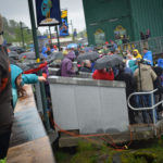 More than a hundred people gathered at Alaska Commercial Fishermen's Memorial May 7, 2016 for the Blessing of the Fleet in Juneau. (Photo by Jennifer Canfield/KTOO)