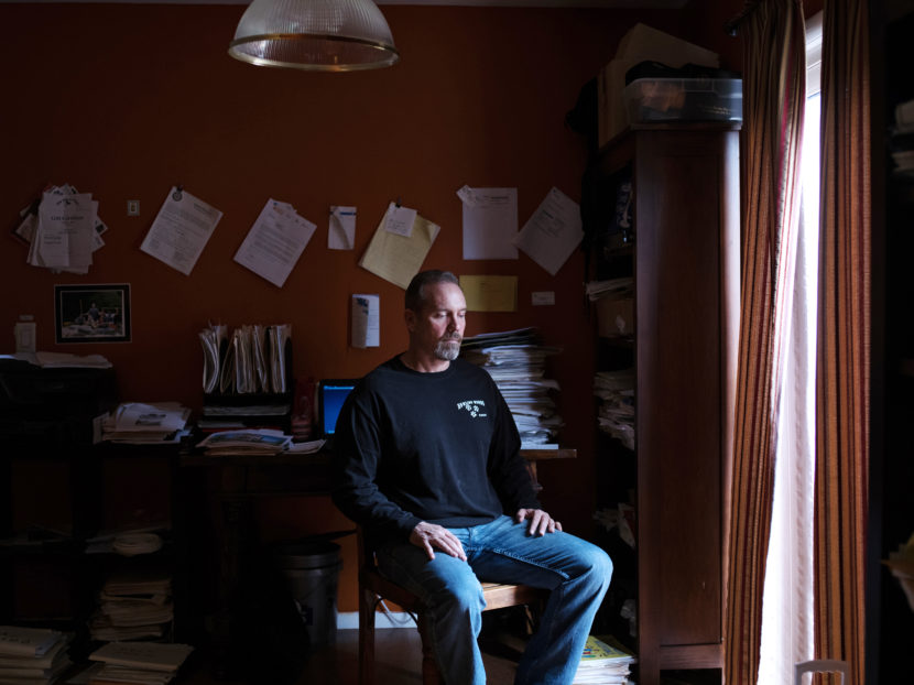 Doug Quinn has been living in a rented home in Toms River, N.J., while he still pays his mortgage and flood insurance on his house that was destroyed by Superstorm Sandy. Bryan Thomas for NPR