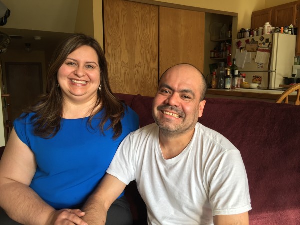 Dayra and Mario Valades at their home in Anchorage. (Photo by Anne Hillman/KSKA)