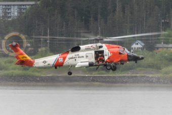 U.S. Coast Guard search & rescue demo at the 2016 Juneau Maritime Festival (Photo by David Purdy/KTOO)
