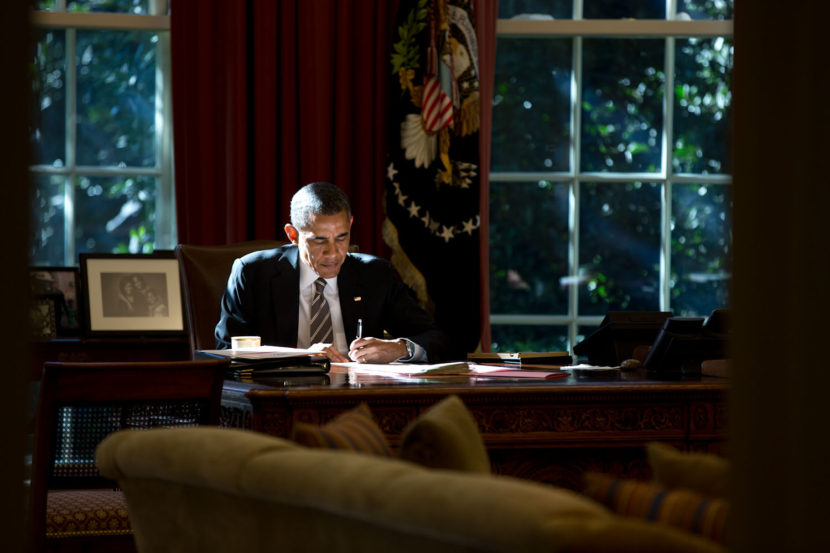 President Barack Obama in Oval Office
