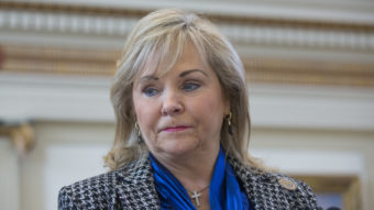 Oklahoma Gov. Mary Fallin, pictured here in February, has not indicated whether she plans to sign the bill into law. J Pat Carter/AP