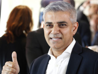 Sadiq Khan, whose Pakistani father was a bus driver in London for more than 25 years, has been elected mayor. He is the city's first Muslim mayor. Frank Augstein/AP