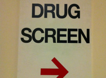 Drug screen sign