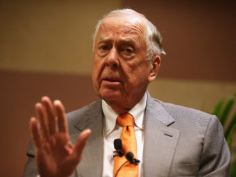 T. Boone Pickens, founder and chairman of BP Capital Management, participates in a discussion during a "birthday bash" last year in Oklahoma City. Alex Wong/Getty Images