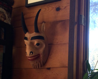 Sheila Dyer's carved goat mask