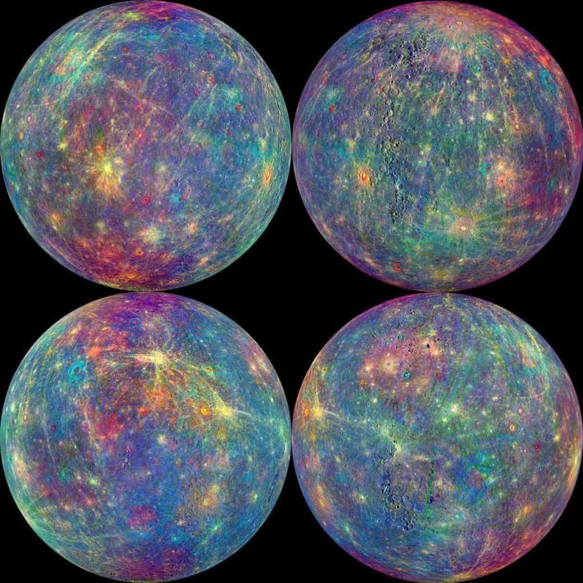 These images of Mercury were taken onboard the MESSENGER spacecraft, the first ever to orbit the innermost planet. NASA/Johns Hopkins University Applied Physics Laboratory/Carnegie Institution of Washington