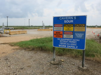 One of the sites for the Department of Energy's Strategic Petroleum Reserve lies within salt caverns 2,000 feet below the ground near Freeport, Texas.