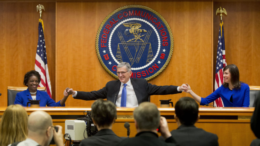The Democratic majority of the Federal Communications Commission voted to approve new "net neutrality" rules in February 2015, prompting a court challenge from Internet providers. Pablo Martinez Monsivais/AP