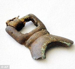 he metal buckle found at Cape Espenberg. (Photo courtesy of the University of Colorado, Boulder)