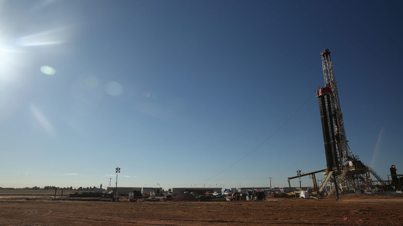 A fracking site is situated on the outskirts of town in the Permian Basin oil field in the town of Midland, Texas. Spencer Platt/Getty Images