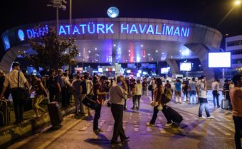 Dozens are injured after at least one explosion and gunfire at the Ataturk airport in Istanbul on Tuesday. Ozan Kose/AFP/Getty Images
