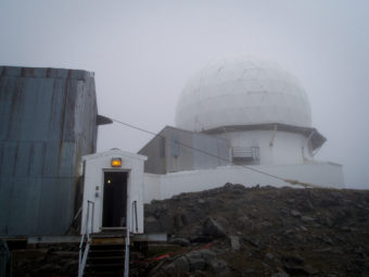 The Romanzof radar site was built in the early 1950s. (Photo by Zachariah Hughes/Alaska Public Media)