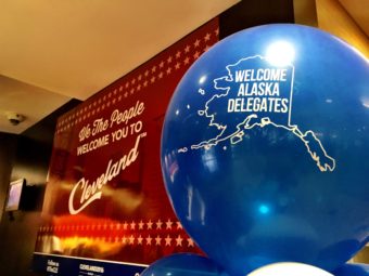 Alaska’s delegation to the convention — 28 delegates and 24 alternates — are staying at hotels in the suburb of Beachwood. (Photo by Liz Ruskin/Alaska Public Media)